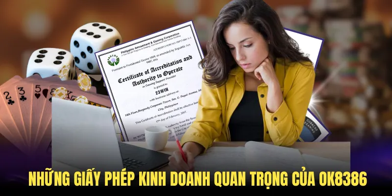 Những giấy phép kinh doanh quan trọng của OK8386